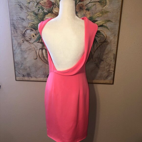 Sz 8 Cushnie et Ochs Pink Anna Open Back Silk Mini Dress - Picture 8 of 16